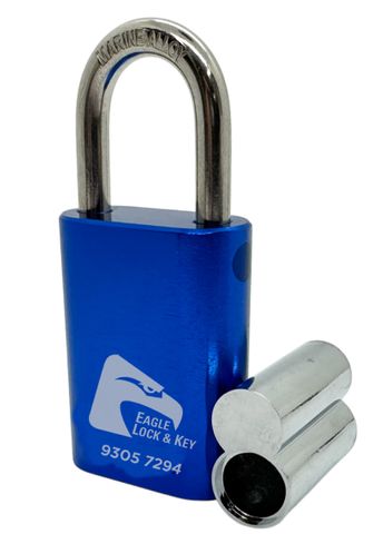 PADLOCK '500 AL13' 40mm (BOX OF 10) - Laser Engraved *BLUE* (ALB)