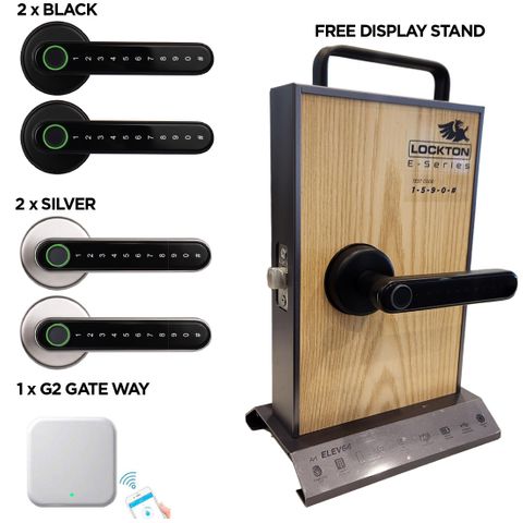 ELEV64 DEALER PACKAGE - Display Stand & 4 x ELEV64 Smart Locks & G2-GATE