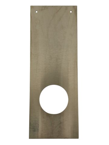 S/Steel SCAR PLATE (RECTANGLE 250 x 90mm) - CUT-OUT: Round 54mm Dia.