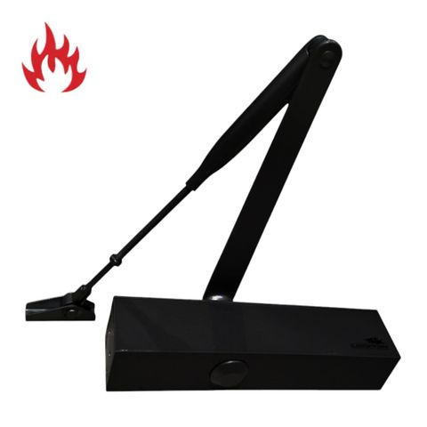 '165 Series' DOOR CLOSER - Rack & Pinion - (Adj. 2-6) *MATTE BLACK*