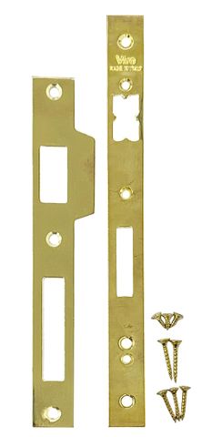 Repl. FACE PLATE (20-30mm B/Set) - Suits VIRO Euro Mortice Locks (Brass Plated)
