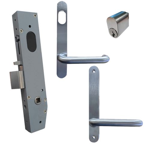 23mm Mortice Lock RND-KIT1 (CLASSROOM) - Inc. Lock, RND END Furniture & Cylinder