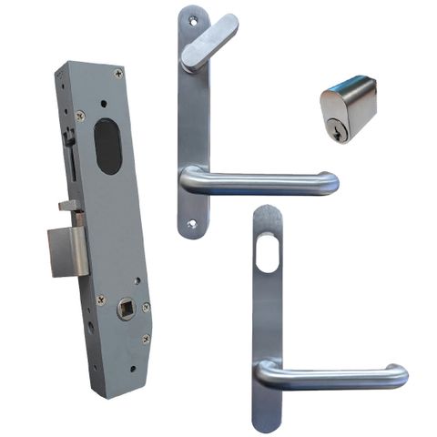 23mm Mortice Lock RND-KIT5 (DISABILITY) - Inc. Lock, RND END Furniture & Cylinder