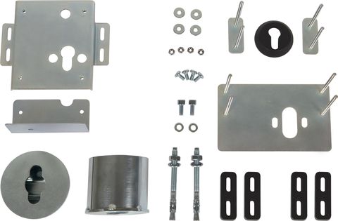 Accessory Vertical INSTALL KIT for Sectional Doors/Motorized Shutters - For V09 Electric Gate Lock *Galvanised Steel*