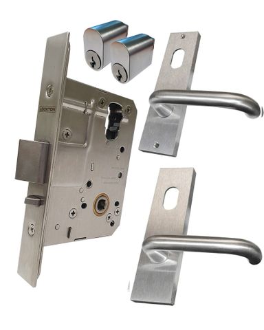 '60mm' Mortice Lock KIT4 (DOUBLE CYL.) - Inc. Lock, Furniture & Cylinders