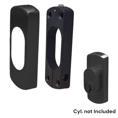 'Premium' ESCUTCHEON to suit 590 Mortice Locks (Swing Bolts)  *Matte Black*