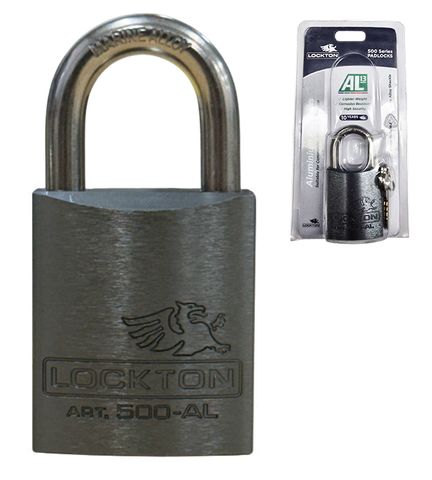 500 Series'  45mm (KD) PADLOCK HANG PACK 'AL13' *GUN METAL* - S/STEEL SHKL.