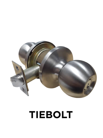 '3000 Series' Tiebolt KNOBSET - DOUBLE CYLINDER SET (75mm Rose / 60-70mm BSet) *Satin Stainless Steel*