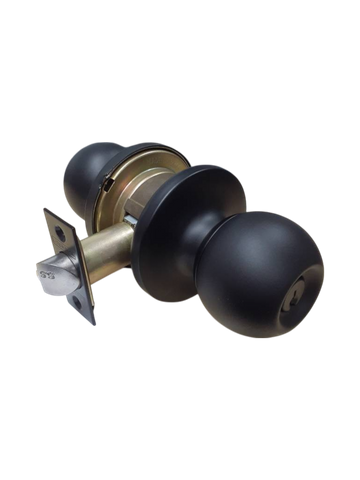 '3000 Series' Tiebolt KNOBSET - DOUBLE CYLINDER SET (75mm Rose / 60-70mm BSet) *Matte Black*