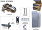 3000 Series' Tiebolt KNOBSET - PRIVACY (75mm Rose / 60-70mm BSet) *Satin Stainless Steel*