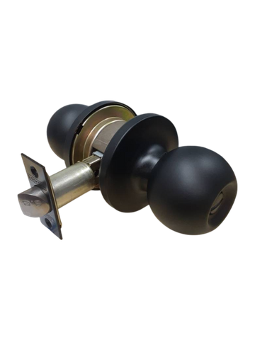 3000 Series' Tiebolt KNOBSET - PRIVACY (75mm Rose / 60-70mm BSet) *Matte Black*