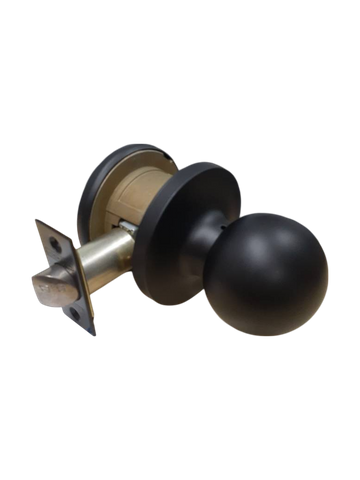 3000 Series' Tiebolt KNOBSET - LATCHING HALF SET (75mm Rose / 60-70mm BSet) *Matte Black*