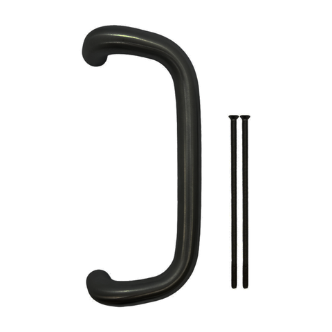 Narrow Stile  OFFSET FIXED “D” HANDLE – suits  Art. NSQ-04V-BLK & NSQ-05V-BLK   *Matte Black*