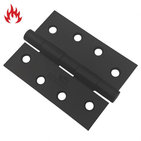 'Fixed Pin' DOOR HINGE 100x 75mm (2.5mm) *304 S/Steel* - MATTE BLACK