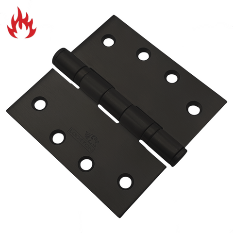 'Fixed Pin' DOOR HINGE 100x100mm (2.5mm) *304 S/Steel* - MATTE BLACK