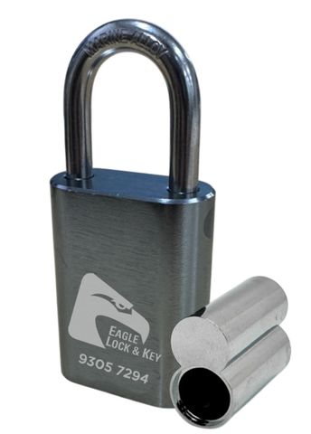 PADLOCK '500 AL13' 40mm (BOX OF 10) - Laser Engraved *GUN METAL* (ALB)