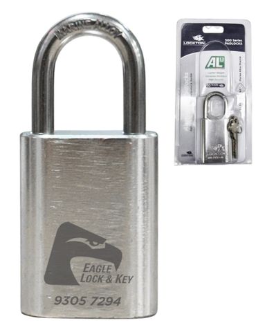 PADLOCK '500 AL13' 40mm (BOX OF 10) - Laser Engraved *SILVER* (KD) - HANG PACK