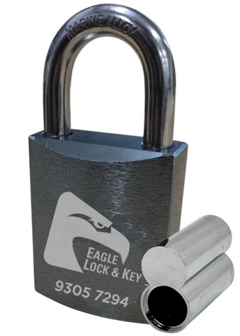 PADLOCK '500 AL13' 45mm (BOX OF 10) - Laser Engraved *GUN METAL* (ALB)