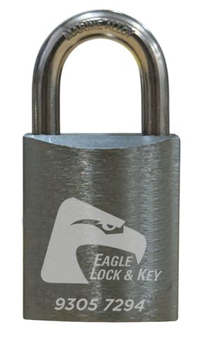 PADLOCK '500 AL13' 45mm (BOX OF 10) - Laser Engraved *GUN METAL* (KD)