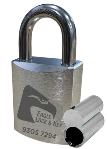 PADLOCK '500 AL13' 45mm (BOX OF 10) - Laser Engraved *SILVER* (ALB)