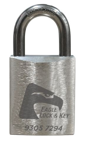 PADLOCK '500 AL13' 45mm (BOX OF 10) - Laser Engraved *SILVER* (KA)