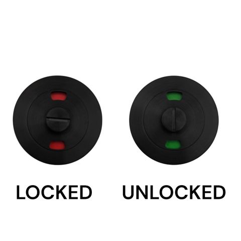 Round (53mm Dia.) - Ind. Emerg. Turn *BLACK*