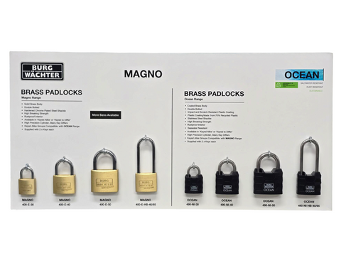 'BURG Display Board'  - Magno & Ocean Padlocks
