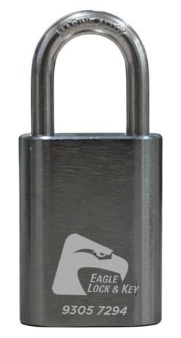 PADLOCK '500 AL13' 40mm (BOX OF 10) - Laser Engraved *GUN METAL* (KD)