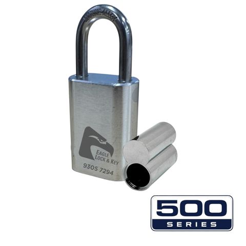 PADLOCK '500-SERIES&trade;' 40mm (BOX OF 10) - Laser Engraved *SILVER* (ALB)