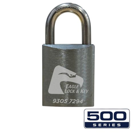 PADLOCK '500-SERIES&trade;' 45mm (BOX OF 10) - Laser Engraved *GUN METAL*