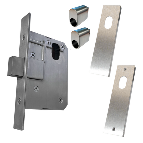 60mm DEADBOLT Mortice Lock KIT4 (DOUBLE CYL.) - Inc. Lock, Furniture & Cylinders