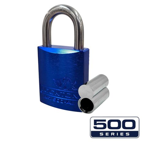 '500-SERIES&trade;'  45mm (ALB) PADLOCK *BLUE* - S/STEEL SHKL.