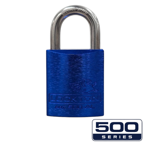 '500-SERIES&trade;'  45mm (KD) PADLOCK *BLUE* -S/STEEL SHKL.