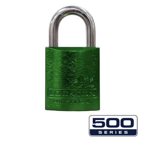 '500-SERIES&trade;'  45mm (KD) PADLOCK *GREEN* - S/STEEL SHKL.