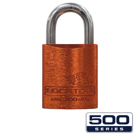 '500-SERIES&trade;'  45mm (KD) PADLOCK *ORANGE* - S/STEEL SHKL.