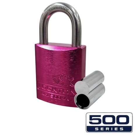 '500-SERIES&trade;'  45mm (ALB) PADLOCK *PINK* - S/STEEL SHKL.