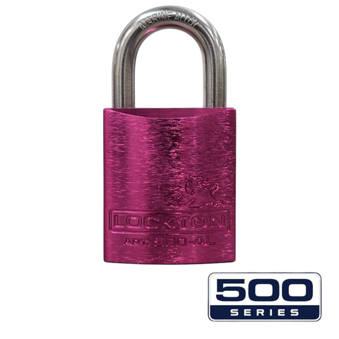 '500-SERIES&trade;'  45mm (KD) PADLOCK *PINK* - S/STEEL SHKL.
