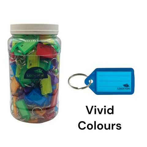 'Barrel' KEY TAGS - VIVID Colours - 140 Tags