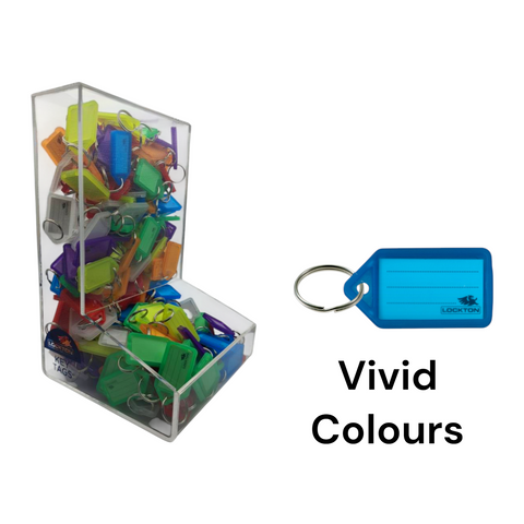 'Hopper' KEY TAGS - VIVID Colours - 420 Tags  *PERSPEX HOPPER*