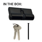LOCK CYLINDER *Anti-Panic* DBL EURO FIXED - 5-PIN  *Matte Black* (KD)