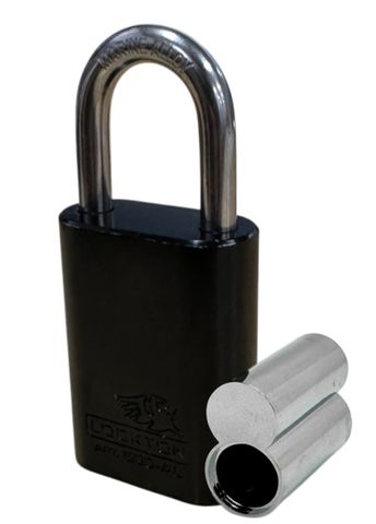 500 Series'  40mm (ALB) PADLOCK 'AL13' *BLACK* - S/STEEL SHKL.