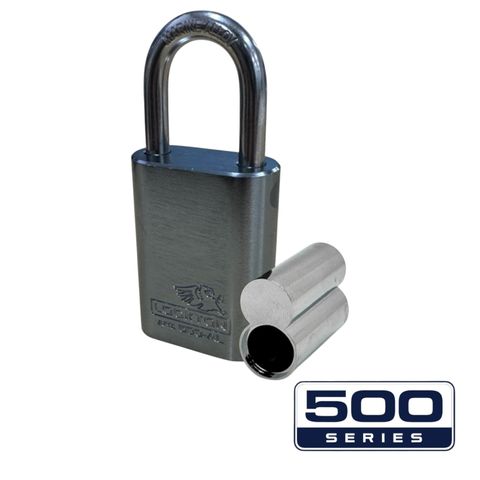 '500-SERIES&trade;'   40mm (ALB) PADLOCK *GUN METAL* - S/STEEL SHKL.