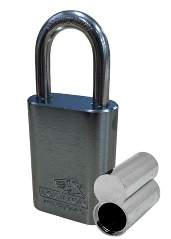 500 Series'  40mm (ALB) PADLOCK 'AL13' *GUN METAL* - S/STEEL SHKL.
