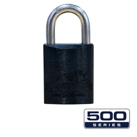 '500-SERIES&trade;'  45mm (KD) PADLOCK *BLACK* - S/STEEL SHKL.