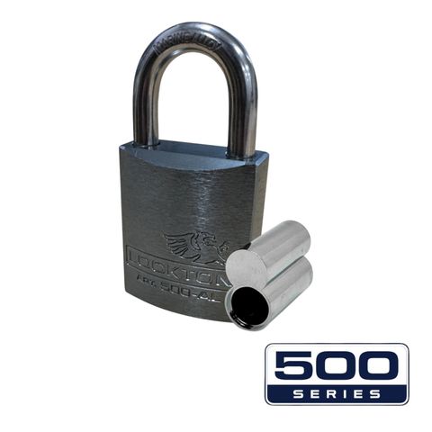 '500-SERIES&trade;'  45mm (ALB) PADLOCK *GUN METAL* - S/STEEL SHKL.