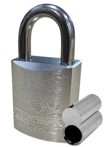 500 Series'  45mm (ALB) PADLOCK 'AL13' *SILVER* - S/STEEL SHKL.