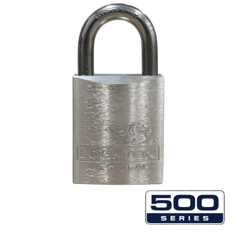 '500-SERIES&trade;'  45mm (KD) PADLOCK *SILVER* - S/STEEL SHKL.