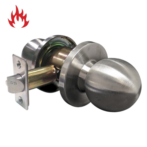 '3000 Series' KNOBSET - PASSAGE (75mm Rose / 70mm BSet) *Satin Stainless Steel*