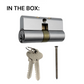 LOCK CYLINDER - DBL EURO FIXED - 5-PIN *Satin Chrome* (KA)