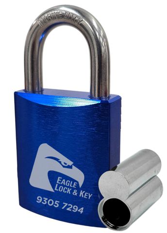 PADLOCK '500 AL13' 45mm (BOX OF 10) - Laser Engraved *BLUE* (ALB)